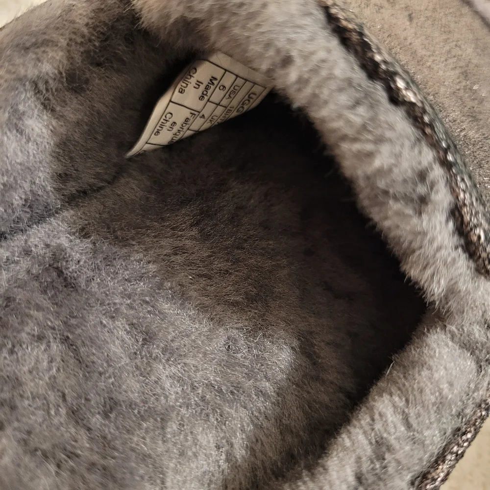 UGG Ansley Metallic Slippers - Pewter / Anthracite​ - Picture 4 of 6